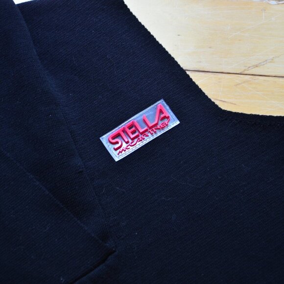 Stella Mccartney Logo Patch Sleeveless Cropped Hoodie Size S Black - Picture 3 of 8